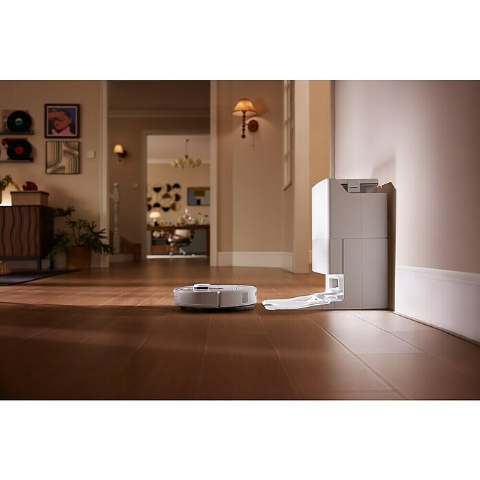 Roborock Robot aspirador con mopa QR 598 White (Potencia de aspiración: 8.000 Pa, Duración de la batería: 180 min, Capacidad del robot: 330 ml, Blanco) | BAUHAUS