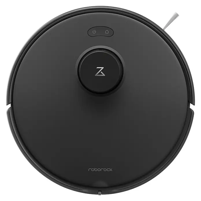 Roborock Saugwischroboter Qrevo Edge 5V1 Black - Saugkraft: 18.500 Pa, Akkulaufzeit: 180 min, Fassungsvermögen Roboter: 325 ml, Schwarz - Roborock Staubsaugerroboter, modernes Design in Schwarz mit intuitiven Bedienelementen und Roborock-Logo.