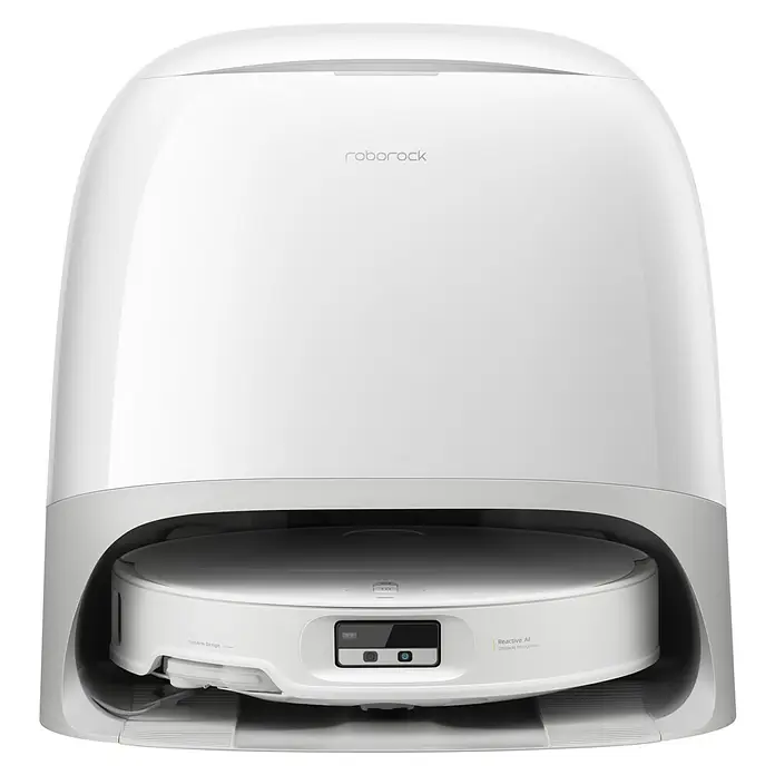 Roborock Saugwischroboter Qrevo CurvX White - Saugkraft: 22.000 Pa, Akkulaufzeit: 220 min, Fassungsvermögen Roboter: 330 ml - Roborock S8 Pro Ultra Saugroboter mit intelligenter Navigation und automatischer Entleerungsstation für eine bequeme Reinigung.