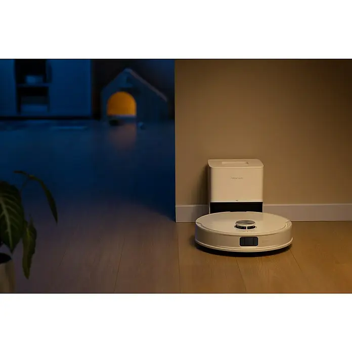 Roborock Saugwischroboter Q10 VF+ White - Saugkraft: 10.000 Pa, Akkulaufzeit: 240 min, Fassungsvermögen Roboter: 350 ml, Weiß - Dieser Saugroboter mit Absaugstation ist ideal für die bequeme und effiziente Reinigung Ihres Zuhauses.
