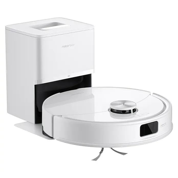 Roborock Saugwischroboter Q10 VF+ White - Saugkraft: 10.000 Pa, Akkulaufzeit: 240 min, Fassungsvermögen Roboter: 350 ml, Weiß - Weißer Roborock S7 MaxV Ultra Saugroboter mit automatischer Entleerungsstation, bietet fortschrittliche Reinigungstechnologie und Komfort.