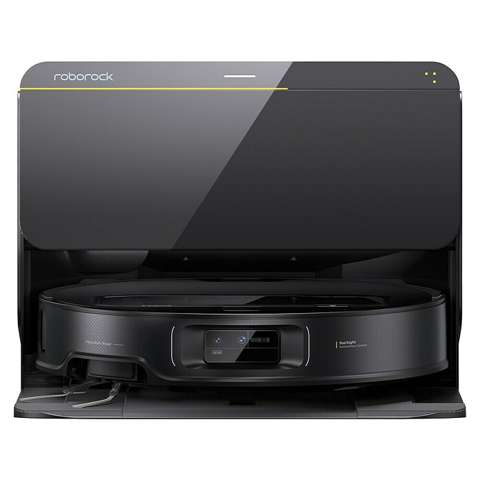 Roborock Robot aspirador con mopa Saros Z70 R&D Black con conexión de agua (Potencia de aspiración: 22.000 Pa, Duración de la batería: 135 min, Capacidad del robot: 350 ml, Negro) | BAUHAUS