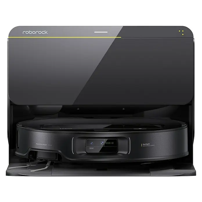 Roborock Saugwischroboter Saros Z70 R&D Black mit Wasseranschluss - Saugkraft: 22.000 Pa, Akkulaufzeit: 135 min, Fassungsvermögen Roboter: 350 ml, Schwarz - Roborock S8 MaxV Ultra Saugroboter mit intelligenter Navigation und automatischer Reinigungsstation für ein sauberes Zuhause.