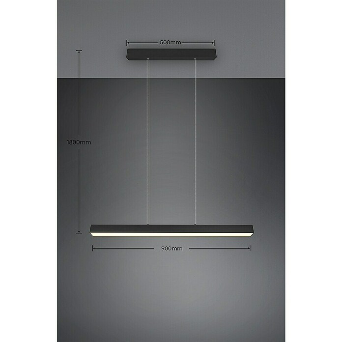 Trio Lighting DUOline Led-hanglamp Paros (l x b x h: 90 x 5 x 180 cm, Warm wit) | BAUHAUS