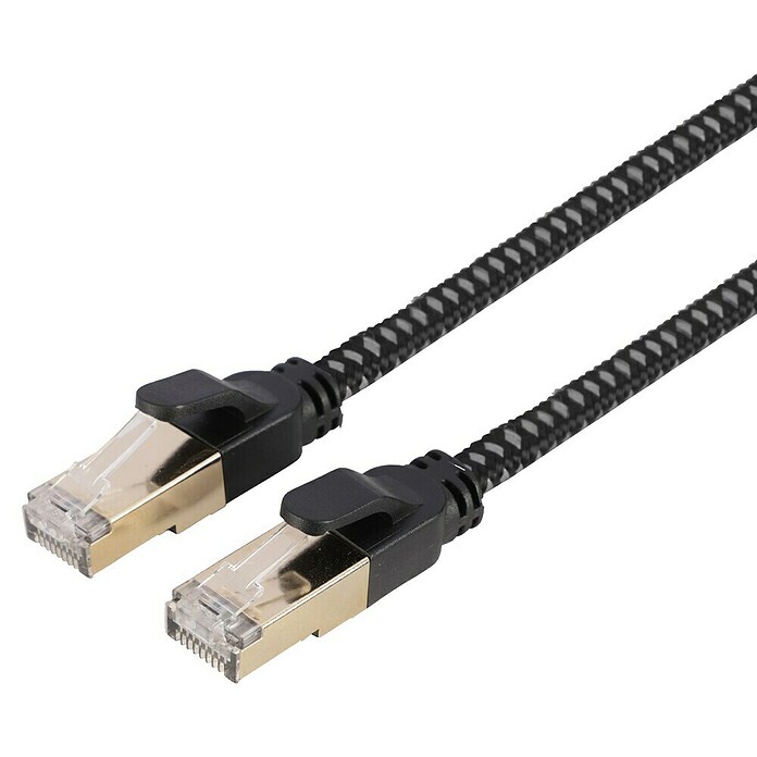 Q-Link Kabel voor netwerk CAT 8 met 2 x RJ45 (Zwart, RJ45-stekker) | BAUHAUS