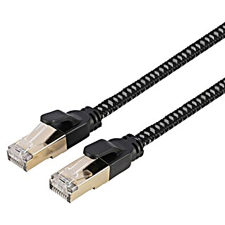 Q-Link Kabel voor netwerk CAT 8 met 2 x RJ45 (Zwart, RJ45-stekker)