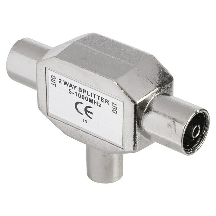 Q-Link Coax verbinder Splitter - 1x male 2x female (Coax-aansluiting) | BAUHAUS