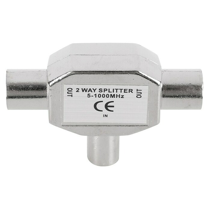 Q-Link Coax verbinder Splitter - 1x male 2x female (Coax-aansluiting) | BAUHAUS