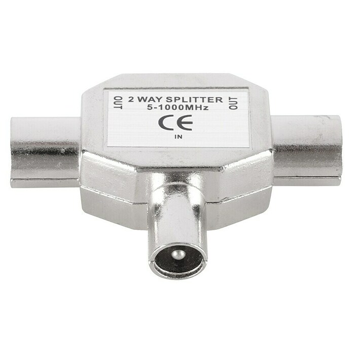 Q-Link Coax verbinder Splitter - 1x male 2x female (Coax-aansluiting) | BAUHAUS