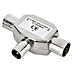 Q-Link Coax verbinder Splitter - 1x male 2x female 