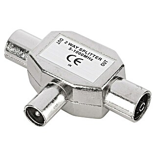 Q-Link Coax verbinder Splitter - 1x male 2x female (Coax-aansluiting)