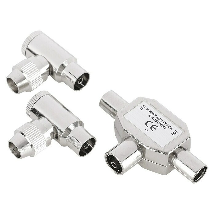 Q-Link Coax verbinder Splitter - 1x female 2x male (Coax-aansluiting) | BAUHAUS
