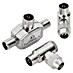 Q-Link Coax verbinder Splitter - 1x female 2x male 