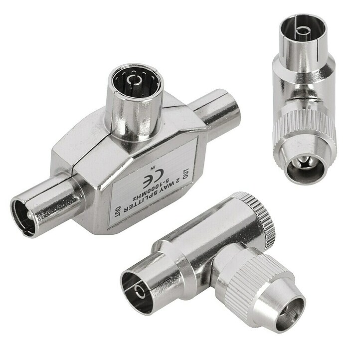 Q-Link Coax verbinder Splitter - 1x female 2x male (Coax-aansluiting) | BAUHAUS