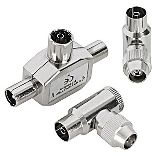 Q-Link Coax verbinder Splitter - 1x female 2x male (Coax-aansluiting)