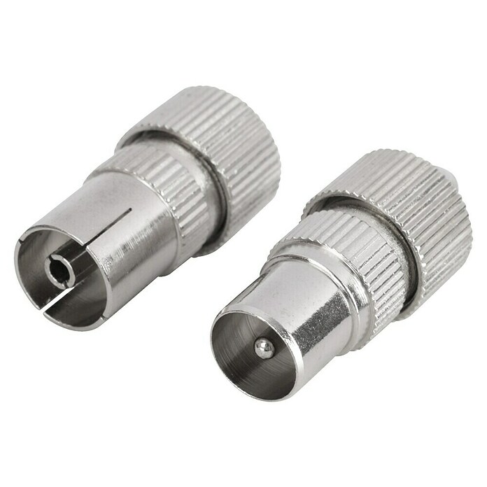 Q-Link Coax connector, female en male (Metaal, 2 st.) | BAUHAUS
