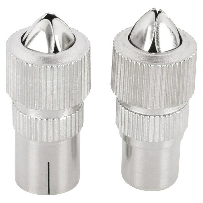 Q-Link Coax connector, female en male (Metaal, 2 st.) | BAUHAUS