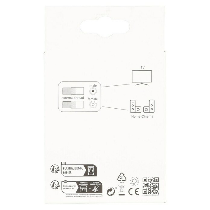 Q-Link Coaxadapter Binnendraads (F-connector, 1x male, 1x female) | BAUHAUS