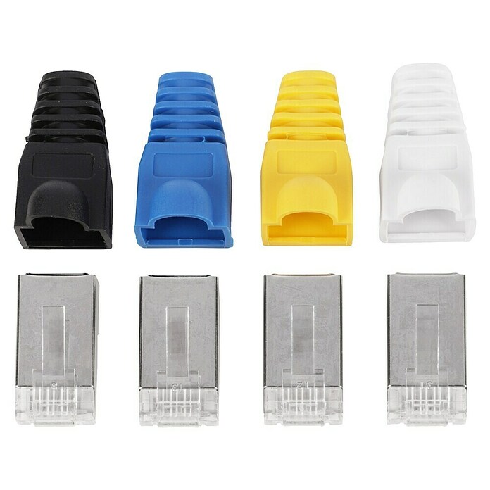 Q-Link Connector FTP - 4 stuks (RJ45-stekker, Vergulde contacten) | BAUHAUS
