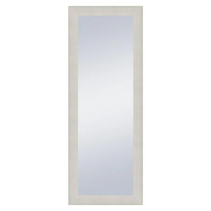 Espejo de pared DM Lisboa - 54 x 144 cm, Acacia - Un elegante espejo rectangular con marco de madera blanca. Aporta un toque de sencillez y estilo a cualquier estancia.