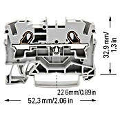 Wago Durchgangsklemme (Querschnitt: 0,5 mm² - 6 mm², L x B x H: 6,2 x 52,3 x 39,5 mm, Grau) | BAUHAUS
