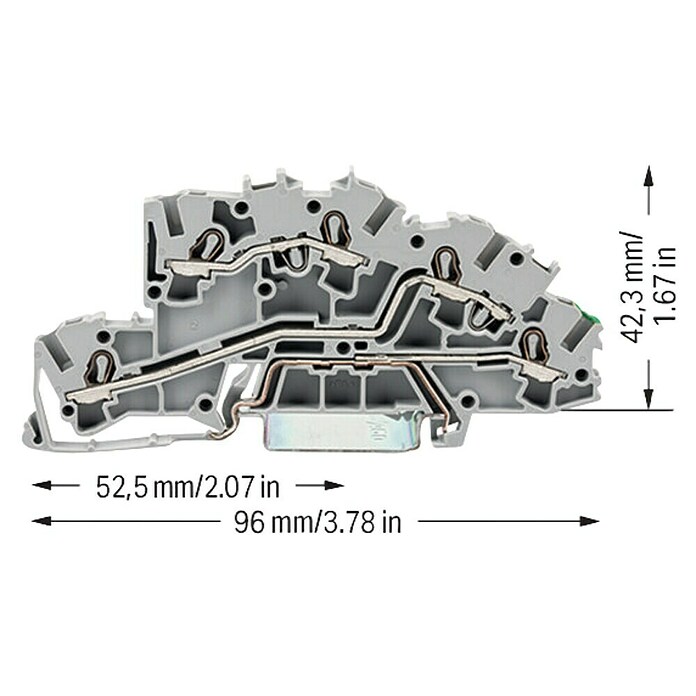 Wago Installationsetagenklemme 2003-7645 (L x B: 96 x 5,2 mm, 250 V) | BAUHAUS