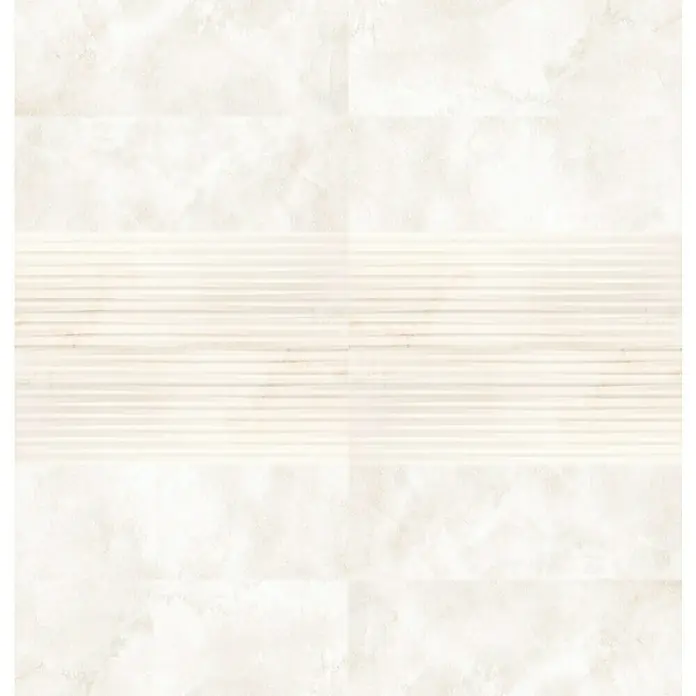 Wandfliese Gabana Dekor - 30 x 90 cm, Bone, Matt - Elegante Wandfliese in Marmoroptik mit linearen Akzenten. Die Fliese vereint klassische Ästhetik mit modernem Design für stilvolle Innenräume.
