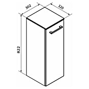 Fackelmann Oxford Hängeschrank midi (Weiß, B x T x H: 302 x 320 x 822 mm) | BAUHAUS