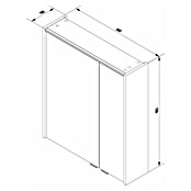 Fackelmann Denver Spiegelschrank (B x H: 600 x 683 mm, Weiß) | BAUHAUS