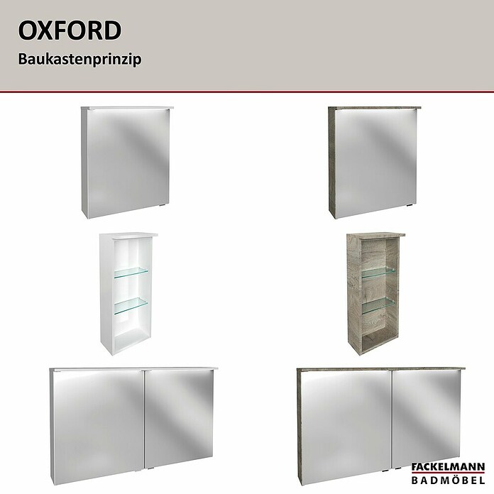 Fackelmann Oxford Bad-Wandregal oben (Weiß, B x T x H: 300 x 200 x 696 mm) | BAUHAUS