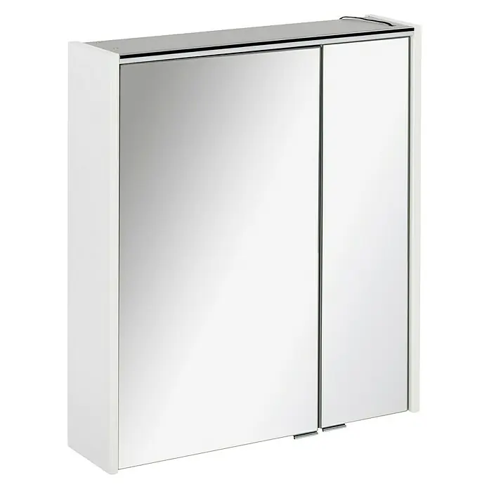 Fackelmann Denver Spiegelschrank - B x H: 600 x 683 mm, Weiß - Dieser Schrank mit Spiegeltüren bietet praktischen Stauraum und ein elegantes Design. Die schlichte Formgebung macht ihn vielseitig einsetzbar.