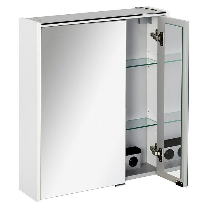 Fackelmann Denver Spiegelschrank (B x H: 600 x 683 mm, Weiß) | BAUHAUS