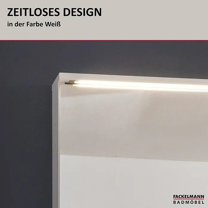 Fackelmann Oxford LED-Spiegelschrank - Weiß, B x T x H: 602 x 200 x 700 mm - Zeitloses Fackelmann Badmöbel Design in Weiß. Das moderne Badmöbelstück besticht durch seine schlichte Eleganz.