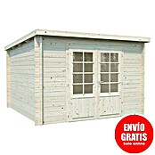 Palmako Caseta de madera para exterior (Medida zócalo: 3 x 3 m, Espesor de pared: 28 mm, Puerta doble)