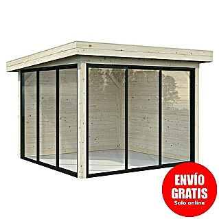 Palmako Caseta de jardín Lenna Set 401 Slide (Medidas ext. (An x Pr): 340 x 340 cm, Madera, Natural)