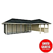 Palmako Caseta de jardín Bianca Set 221 Slide (Medidas ext. (An x Pr): 960 x 672 cm, Madera, Natural) | BAUHAUS