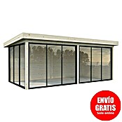 Palmako Caseta de jardín Lenna Set 702 Slide Plus (Medidas ext. (An x Pr): 628 x 340 cm, Madera, Natural) | BAUHAUS