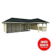 Palmako Caseta de jardín Bianca Set 520 Slide Plus (Medidas ext. (An x Pr): 960 x 672 cm, Madera, Natural) | BAUHAUS
