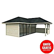 Palmako Caseta de jardín Bianca Set 222 Slide (Medidas ext. (An x Pr): 672 x 672 cm, Madera, Natural) | BAUHAUS