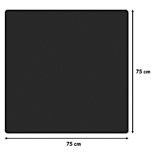 Panadero Placa de protección (An x Al: 75 x 75 cm, Silicato, Negro)