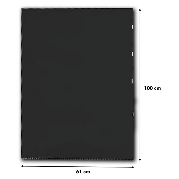 Panadero Placa de protección (An x Al: 61 x 100 cm, Silicato, Negro) | BAUHAUS