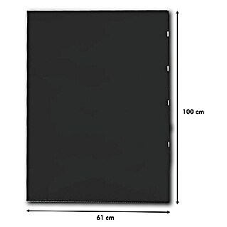 Panadero Placa de protección (An x Al: 61 x 100 cm, Silicato, Negro)