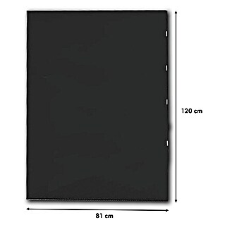 Panadero Placa de protección (An x Al: 81 x 120 cm, Silicato, Negro)