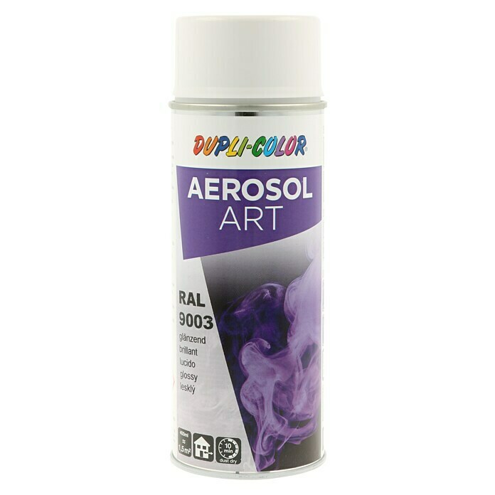 Dupli-Color Aerosol Art Sprühlack RAL 9003 (Glänzend, 400 ml, Signalweiß)