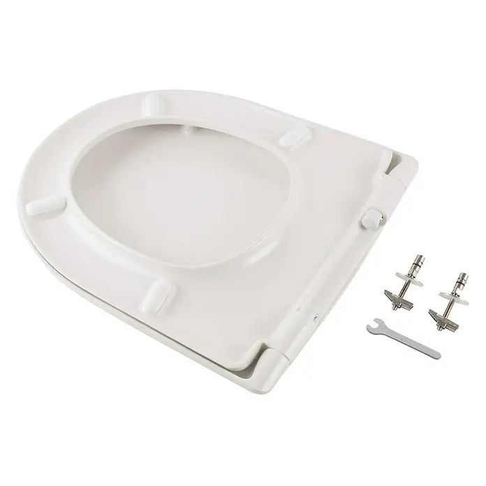 Calmwaters WC-Sitz Renova Nr. 1 - Duroplast, Weiß, Mit Absenkautomatik - Ein weißer Toilettensitz mit Befestigungsmaterial, ideal für jedes Badezimmer. Sorgt für Komfort und Hygiene.