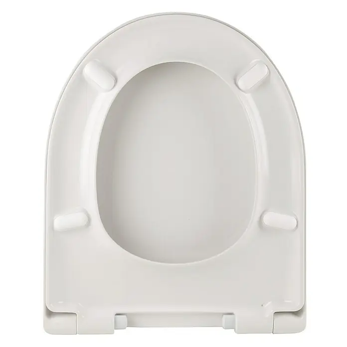 Calmwaters WC-Sitz Renova Nr. 1 - Duroplast, Weiß, Mit Absenkautomatik - Weiße Toilettenbrille mit ovaler Öffnung und integrierten Puffern für Komfort und Hygiene im Badezimmer.