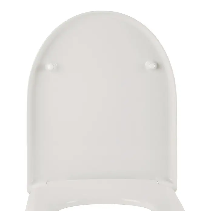 Calmwaters WC-Sitz Renova Nr. 1 - Duroplast, Weiß, Mit Absenkautomatik - Ein weißer Toilettensitz mit glatter Oberfläche und ovaler Form, ideal für moderne Badezimmer.
