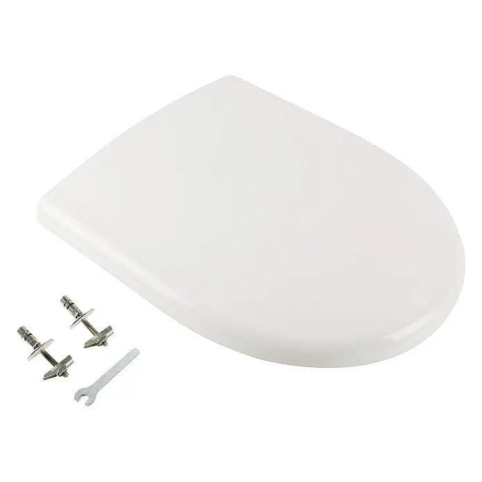 Calmwaters WC-Sitz Renova Nr. 1 - Duroplast, Weiß, Mit Absenkautomatik - Weiße Toilettenbrille mit Befestigungsmaterialien, perfekt für jedes Badezimmer. Einfache Installation und langlebiges Design.
