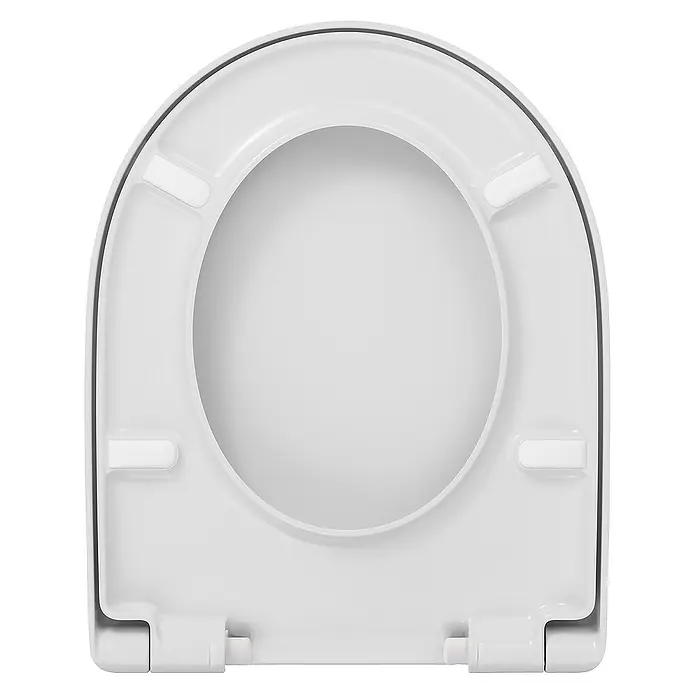 Calmwaters WC-Sitz Icon - Duroplast, Weiß, Mit Absenkautomatik - Weißer Toilettensitz in D-Form, ideal für jedes moderne Badezimmer. Er bietet Komfort und Hygiene.