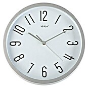 Reloj de pared redondo Plat (Plateado, Diámetro: 30 cm)
